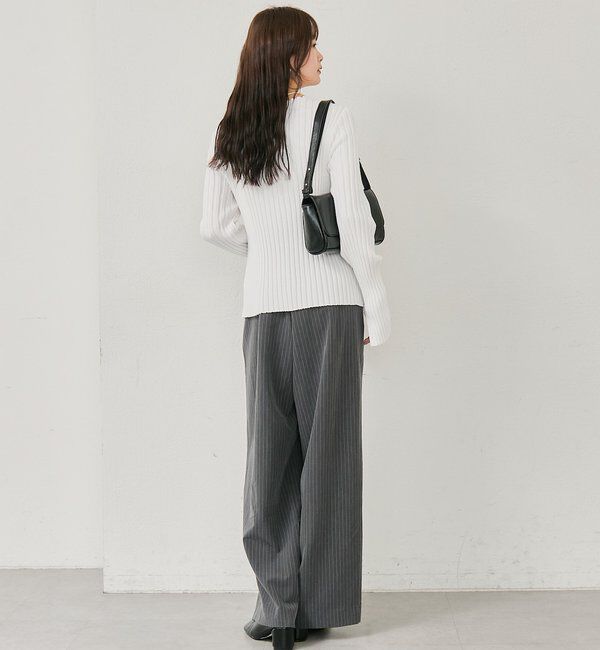  「ラウンドスリットリブカーディガン」|カーディガン|