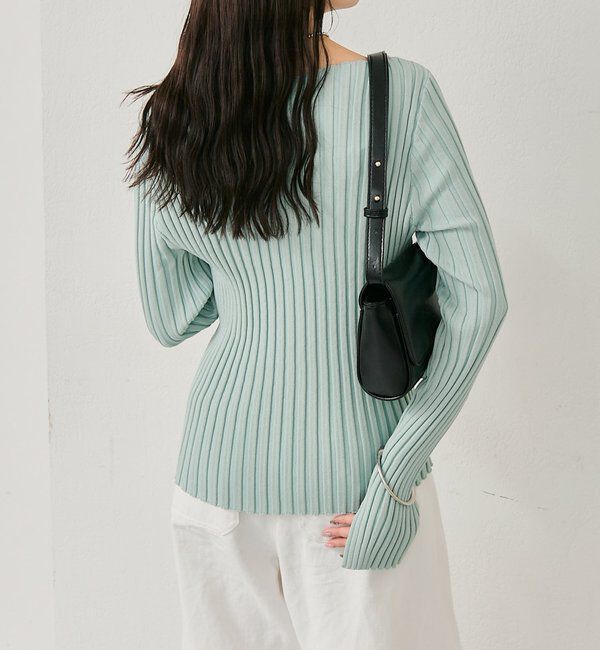  「ラウンドスリットリブカーディガン」|カーディガン|