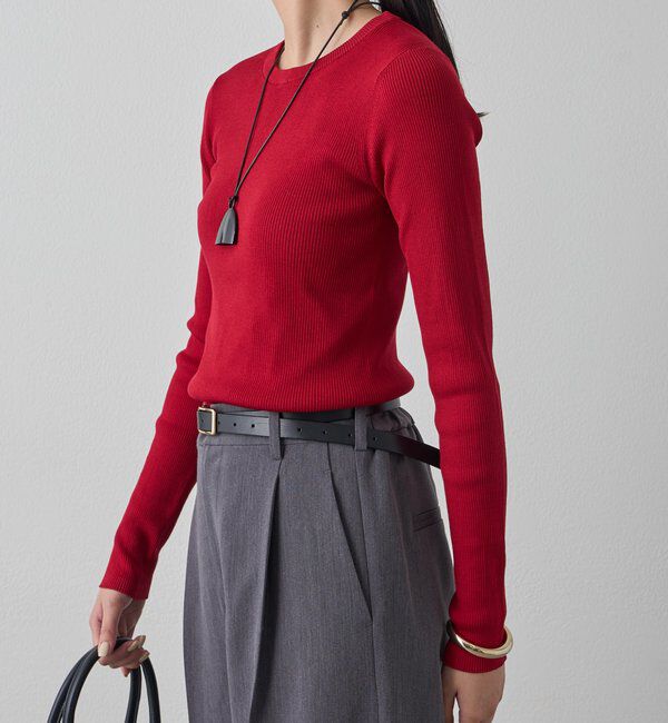  「BASICクルーニット」|ニット・セーター|