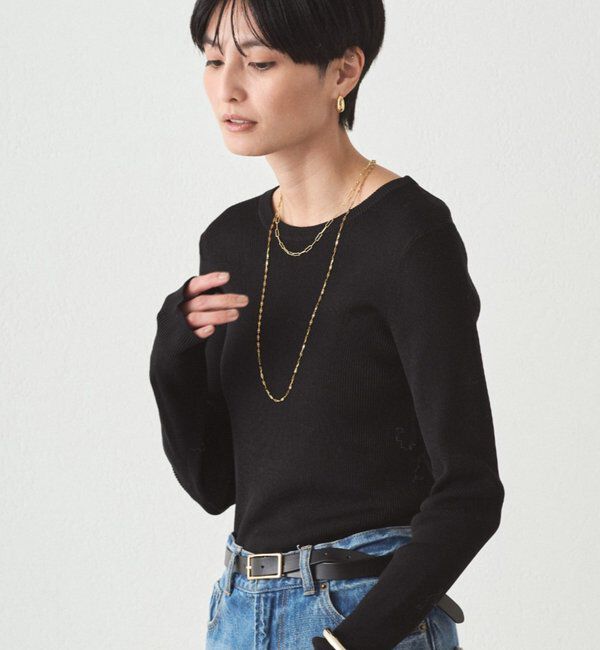  「BASICクルーニット」|ニット・セーター|
