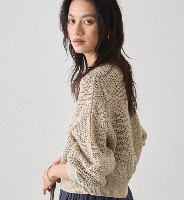  「クリスピーコットンショートニット」|ニット・セーター|