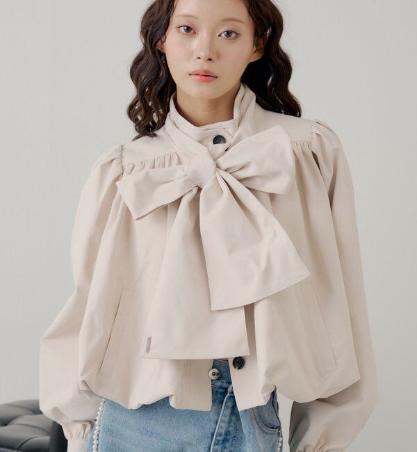  「【SALON by Chico】ショート丈バルーントレンチコート」|トレンチコート|