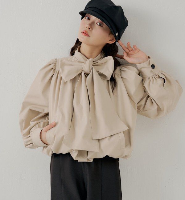  「【SALON by Chico】ショート丈バルーントレンチコート」|トレンチコート|