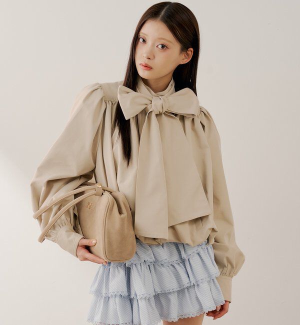  「【SALON by Chico】ショート丈バルーントレンチコート」|トレンチコート|