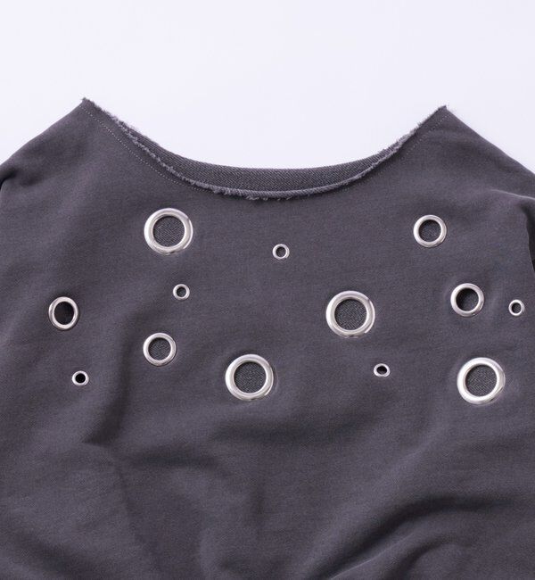  「フロントアイレットオフショルスウェット」|Tシャツ・カットソー|
