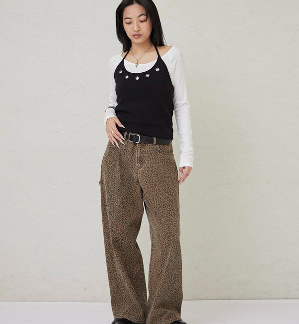  「アイレットホルターレイヤードトップス」|Tシャツ・カットソー|