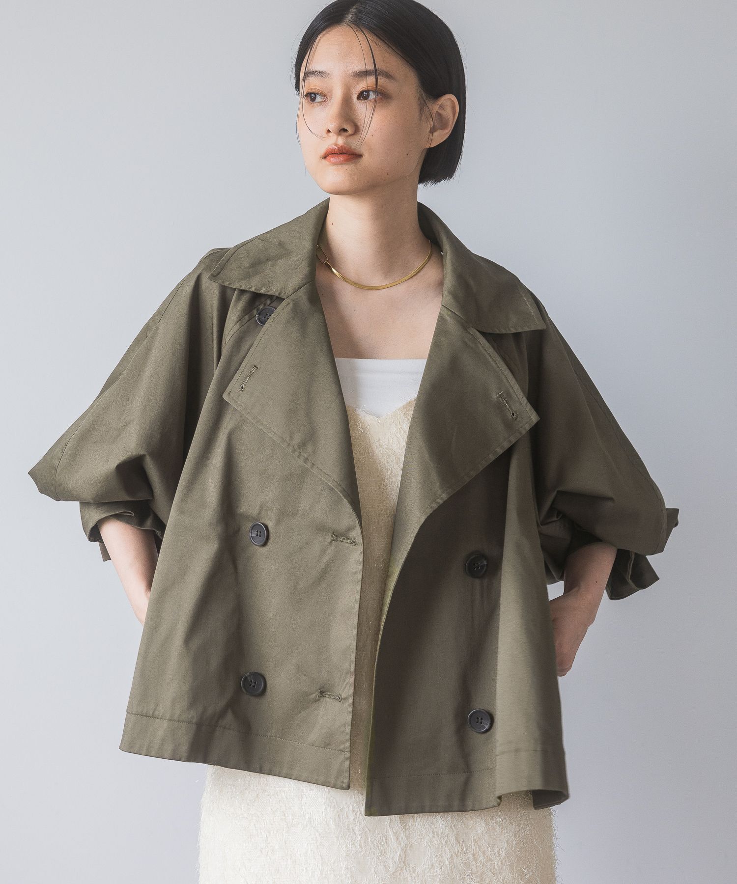 A part by 「キャンディースリーブショートトレンチコート」|トレンチコート|