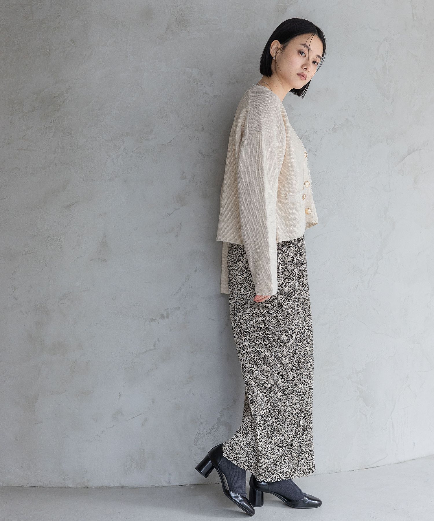 A part by 「ツイードVカーディガン」|ニット・セーター|