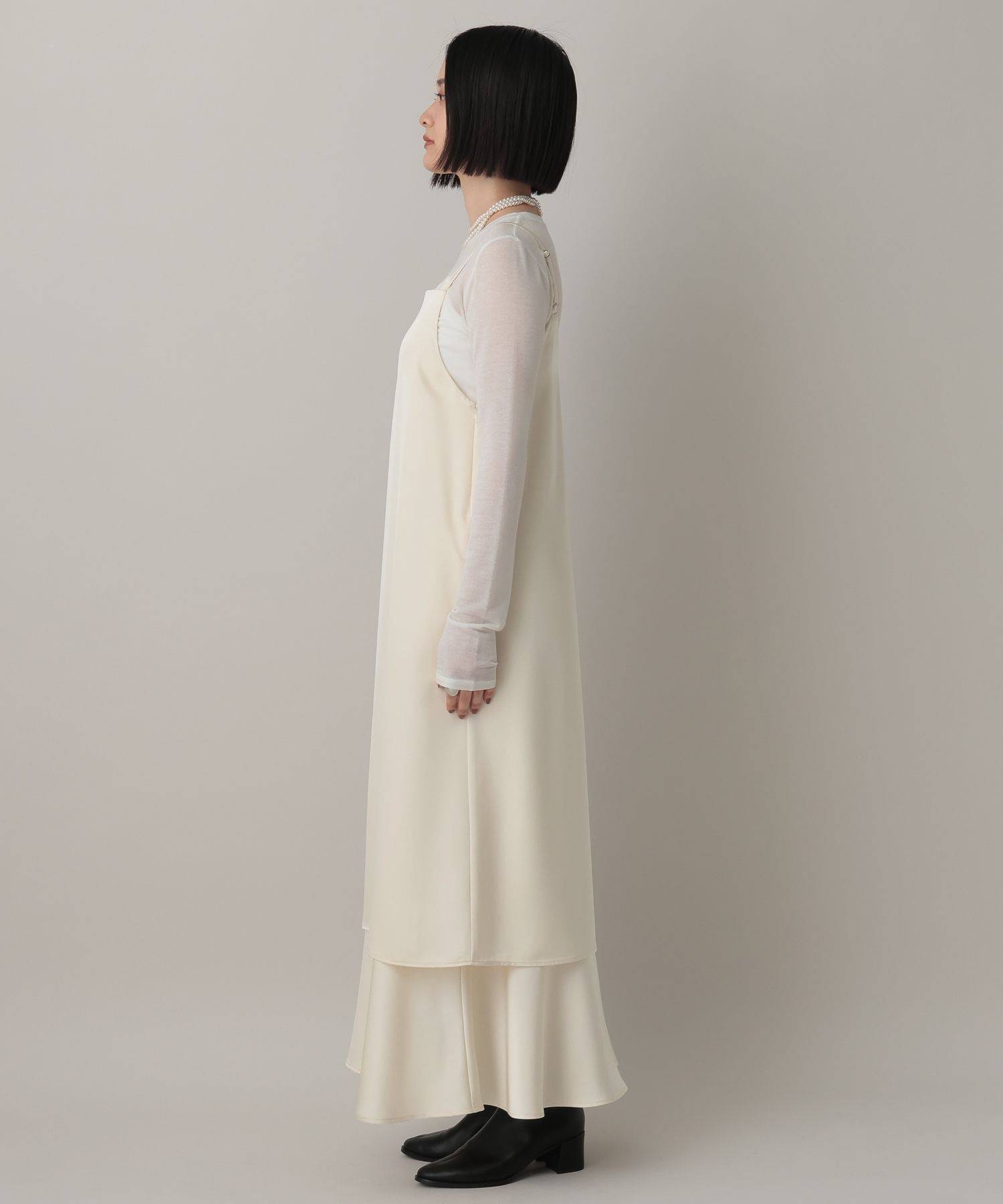 A part by 「サテンティアードキャミワンピース」|ワンピース|