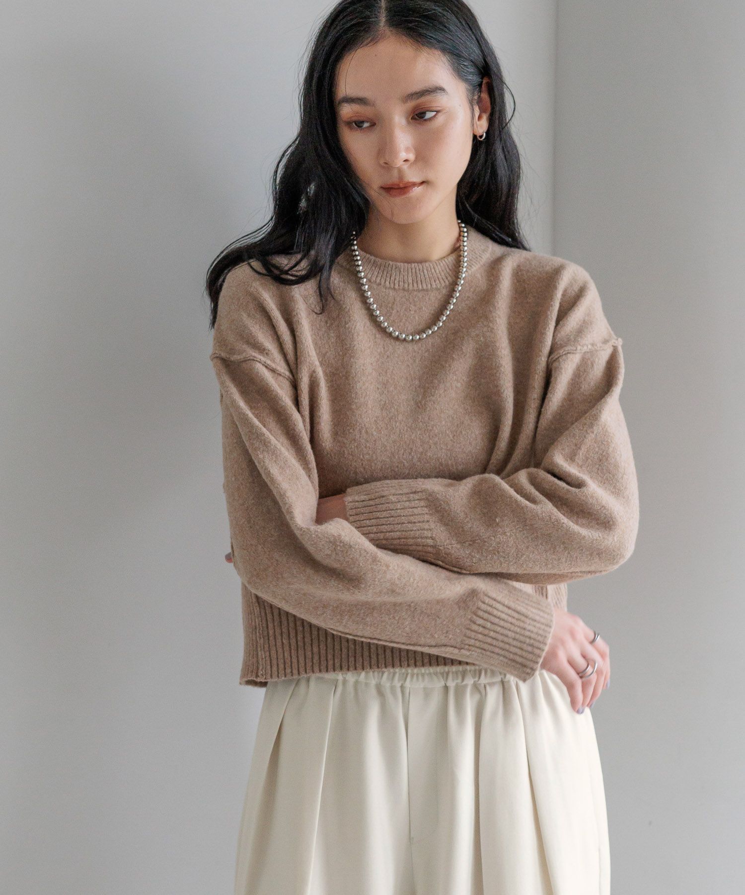 LOWRYS FARM「キリカエショートプルオーバー」|ニット・セーター|