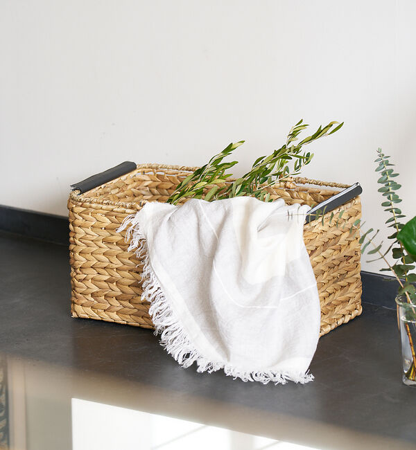 collex「ウォーターヒヤシンスバスケット 長角型」|その他|ベージュ