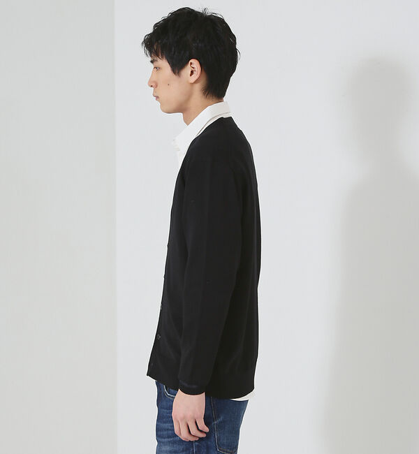 ABAHOUSE「【シルクブレンド】ベーシック Vネック カーディガン」|カーディガン|