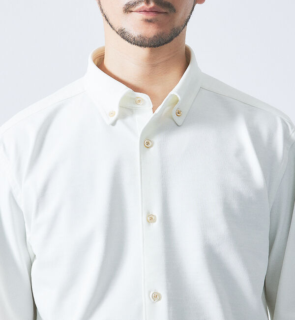 ABAHOUSE「【FLEX SHIRTS】リネンフェイス マルチストレッチ ボタンダウン ブロー」|シャツ・ブラウス|