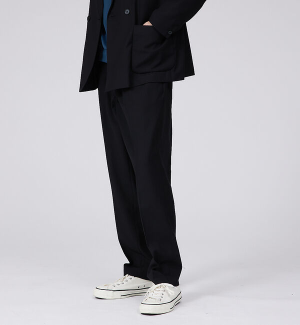 ABAHOUSE「【セットアップ対応】2タック ワイド トラウザーズ/スラックス」|その他|ブラック
