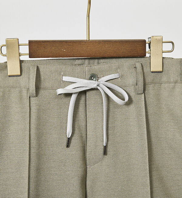 ABAHOUSE「【FLEX PANTS】ピンタック イージーパンツ /TR 強撚 ボタニーサージ」|スラックス|