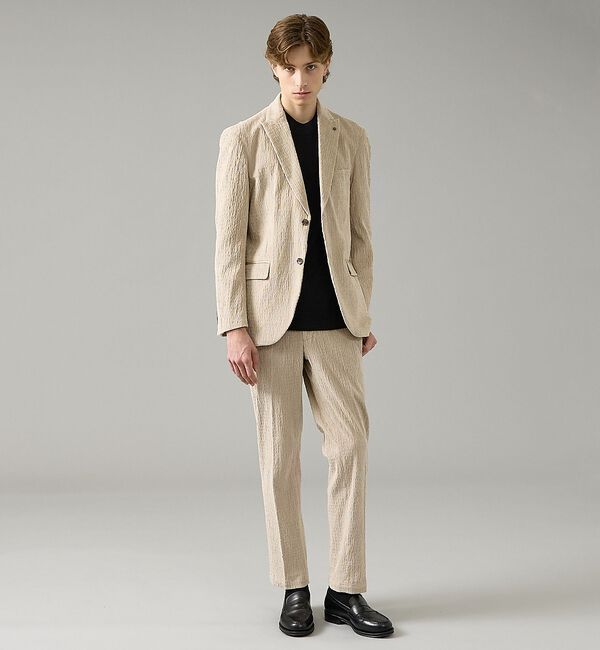 ABAHOUSE「【セットアップ対応】シャーリング コーデュロイ ジャケット」|テーラードジャケット|