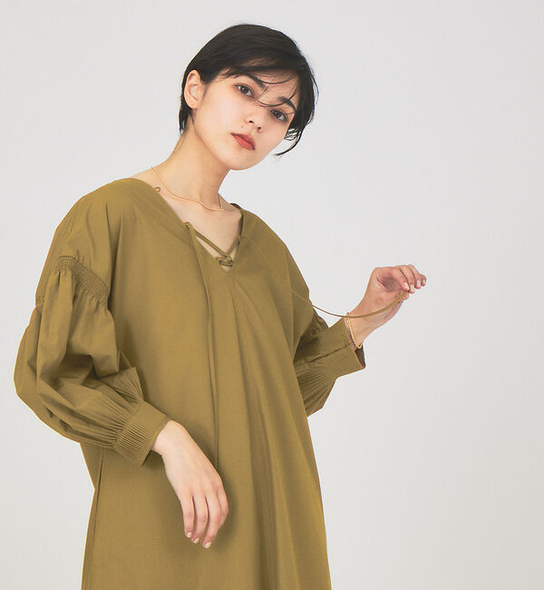 Rouge vif「2WAY袖プリーツワンピース」|ワンピース|