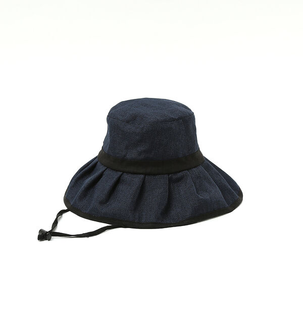 Rouge vif「【RUBEN】リネンライクプリーツバケットハット」|その他|ネイビー