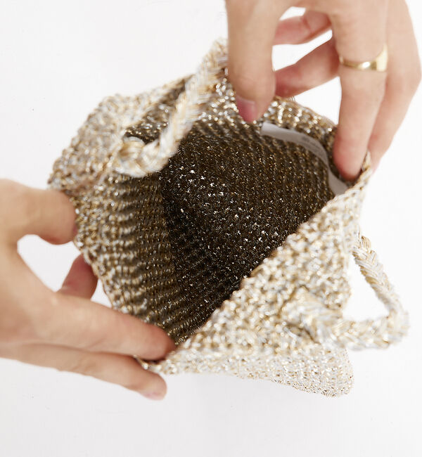 Rouge vif「【Swaraj/スワラージ】マクラメメタリック　ワンハンドルバッグ / ハンドバ」|ハンドバッグ|