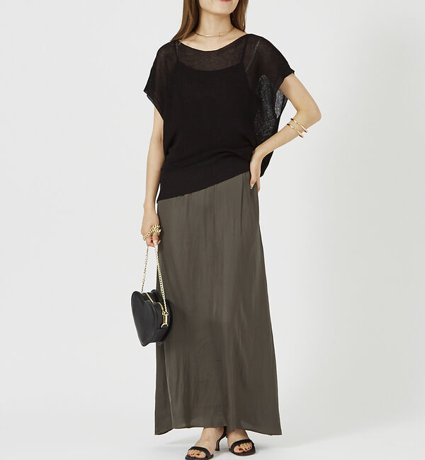 Rouge vif「【２点セット！】【一部店舗限定】マルチWAYニット&times;キャミワンピース SET」|ワンピース|カーキ