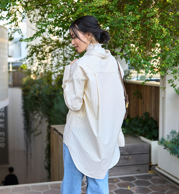 Rouge vif「ストライプオーバーシャツ」|シャツ・ブラウス|