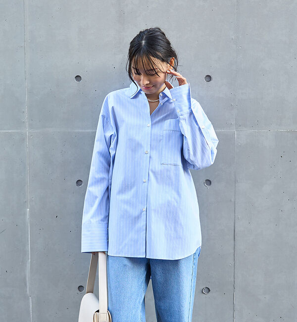 Rouge vif「ストライプオーバーシャツ」|シャツ・ブラウス|