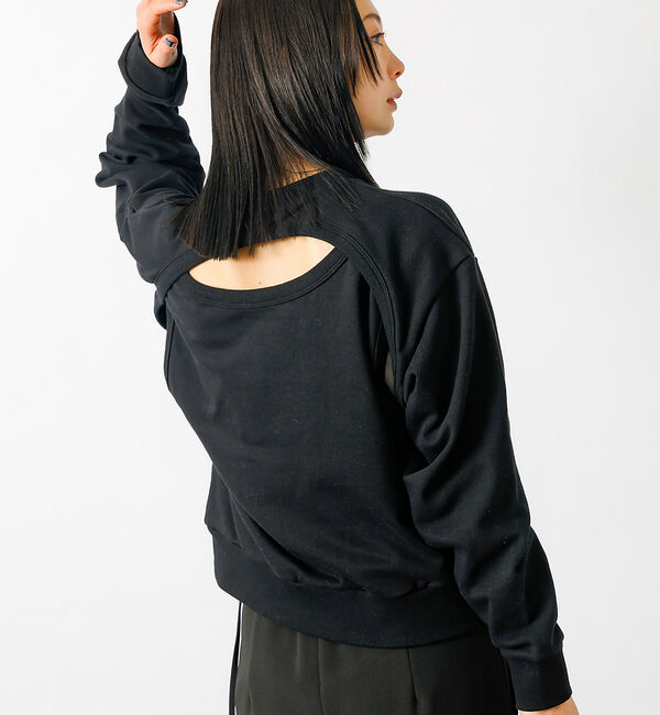 Rouge vif「【EVER AFTER】バックデザインスウェット / トレーナー / 長袖【WE」|スウェット・ジャージ|ブラック