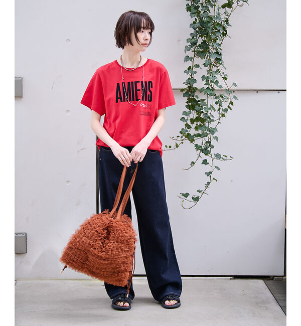 Rouge vif「【Ampersand / アンパサンド】Tulle frill bag/ME-2」|トートバッグ|