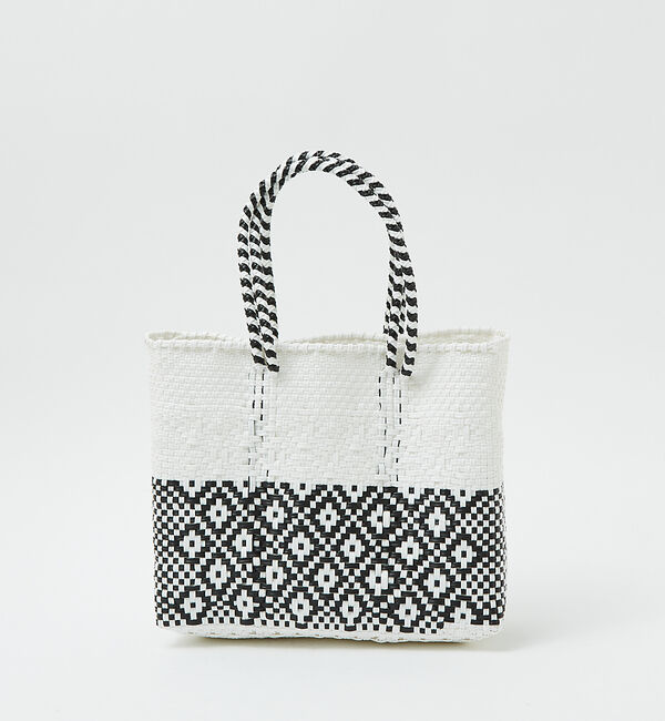 Rouge vif「【MOON BIRD/ムーンバード】手編みのメルカドバッグ/TANPIN S/手」|トートバッグ|ホワイト系その他1