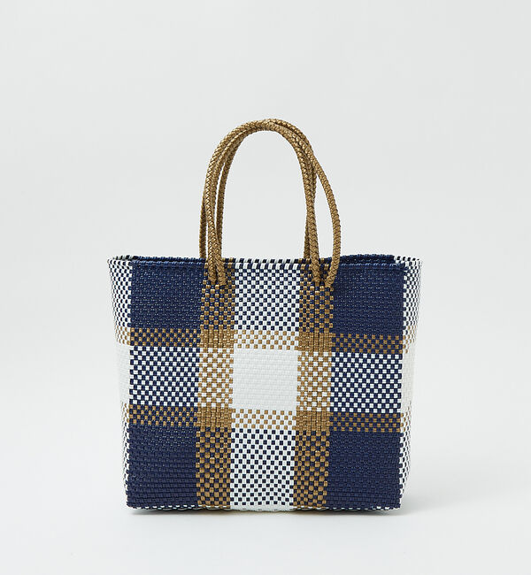 Rouge vif「【MOON BIRD/ムーンバード】手編みのメルカドバッグM/手編み/正方形【W」|トートバッグ|