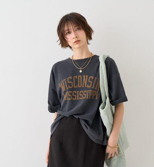 Rouge vif「【REMI RELIEF レミレリーフ】別注TEE WISCONSI ロゴTシャ」|Tシャツ・カットソー|