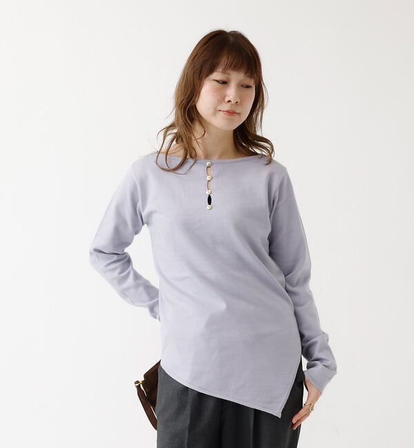 Rouge vif「【一部店舗限定】センターシーム ボートネックニットプルオーバー」|ニット・セーター|