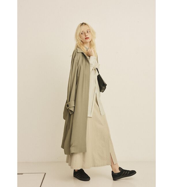 Rouge vif「【2サイズ展開】ステンカラーロングコート」|ステンカラーコート|