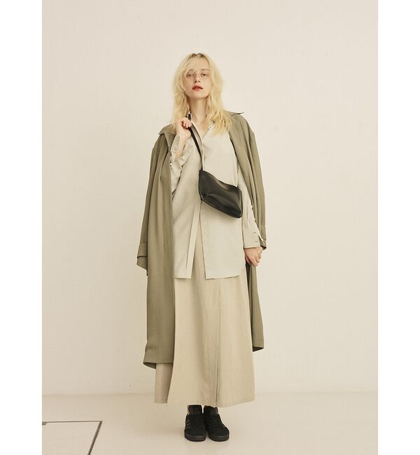 Rouge vif「ウエストタックドレープロングシャツ」|シャツ・ブラウス|