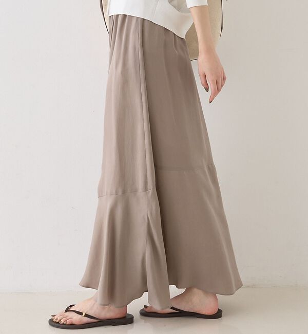 Rouge vif「キュプラフィブリルイージーギャザースカート【予約】」|スカート|グレージュ