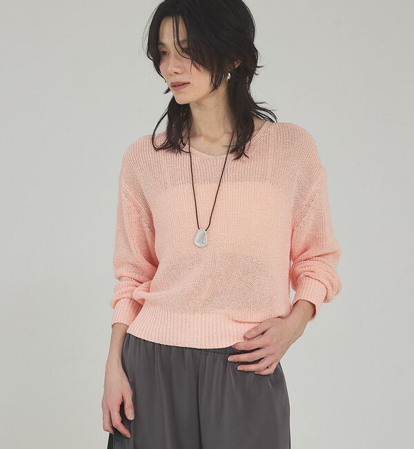 qualite「ミックスカラードライコットンニット」|ニット・セーター|