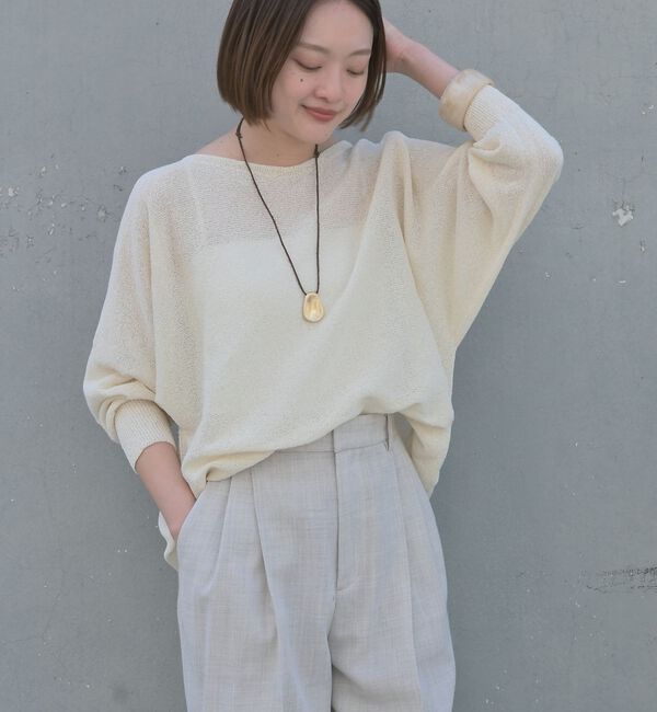 qualite「【大人気アイテムが進化して新登場！】camifine ニットプルオーバー【予約】」|Tシャツ・カットソー|