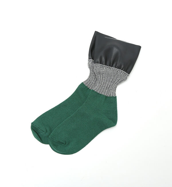 AU BANNISTER「●FAKUI ラメカラーブロックフェイクレザーソックス」|その他|