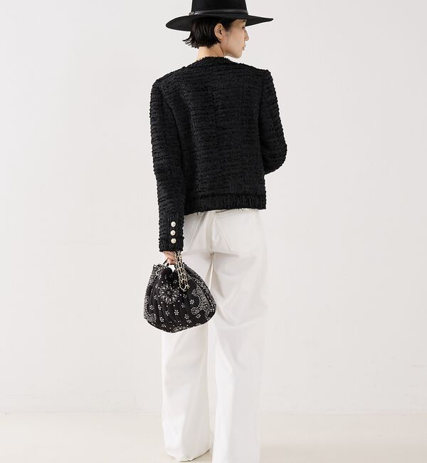 The Store by C' 「【COCUCA】クルーネックツイードジャケット」|ノーカラージャケット|