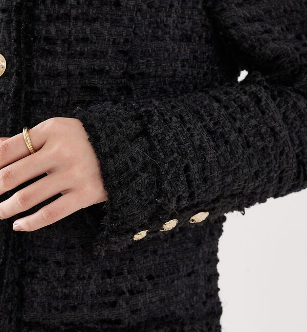 The Store by C' 「【COCUCA】クルーネックツイードジャケット」|ノーカラージャケット|