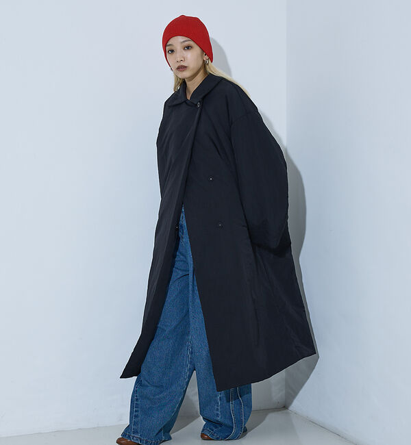 NOMINE「３WAYカラー中綿ロングコート」|ステンカラーコート|