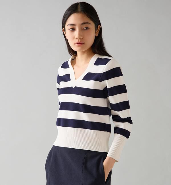 TIARA「Vネックコンパクトニット」|ニット・セーター|