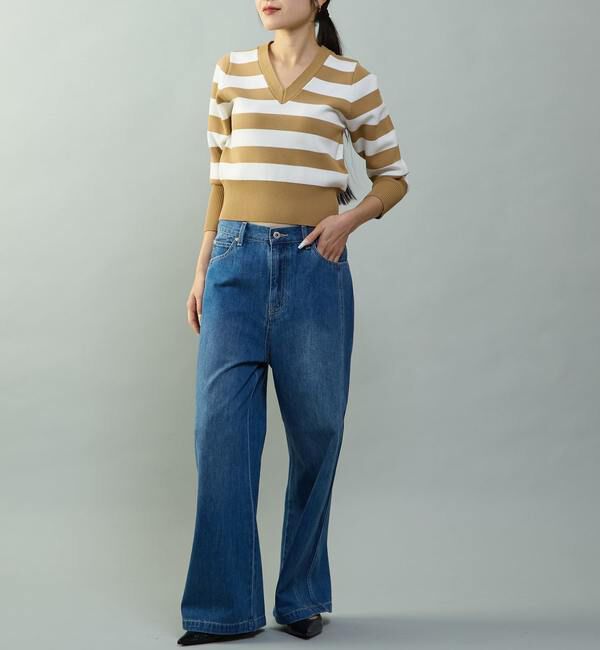 TIARA「Vネックコンパクトニット」|ニット・セーター|