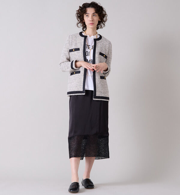 Liesse「レースコンビサテンスカート」|スカート|