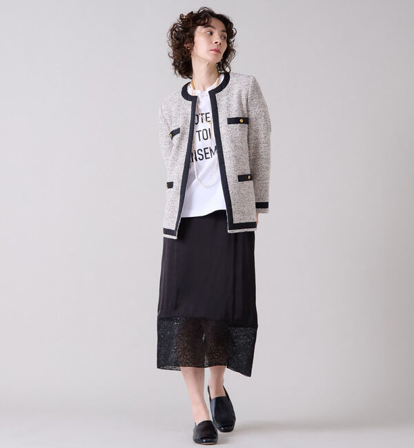 Liesse「レースコンビサテンスカート」|スカート|