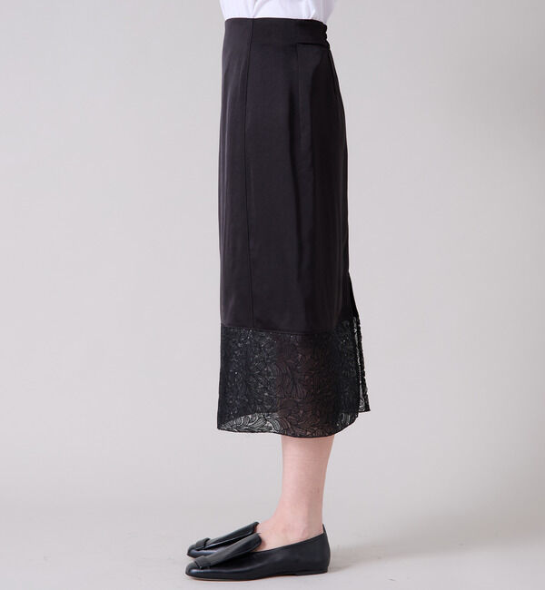 Liesse「レースコンビサテンスカート」|スカート|