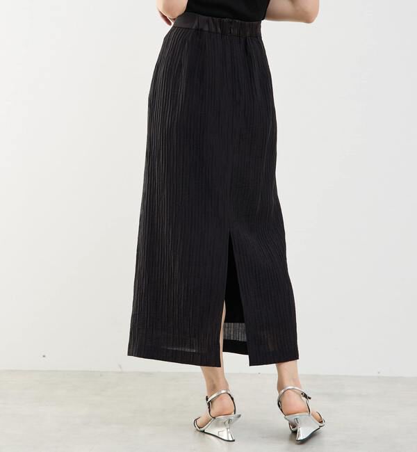 Soffitto「縦プリーツ細見えIラインスカート」|スカート|