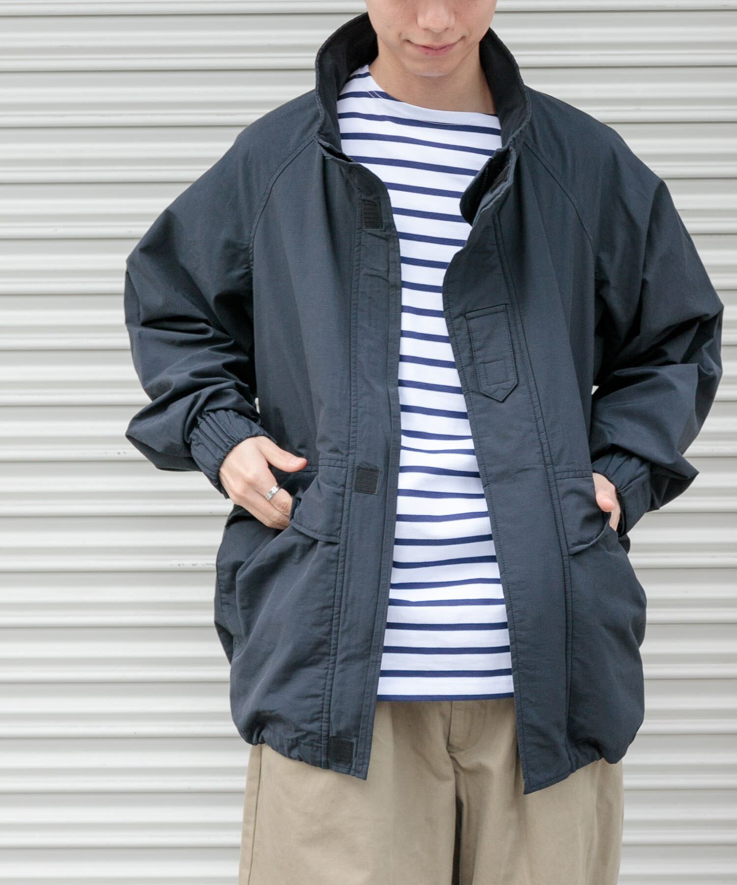 URBAN RESEARCH DOORS「FORK&SPOON　スタンドカラーブルゾン」|ブルゾン・スタジャン|ブラック