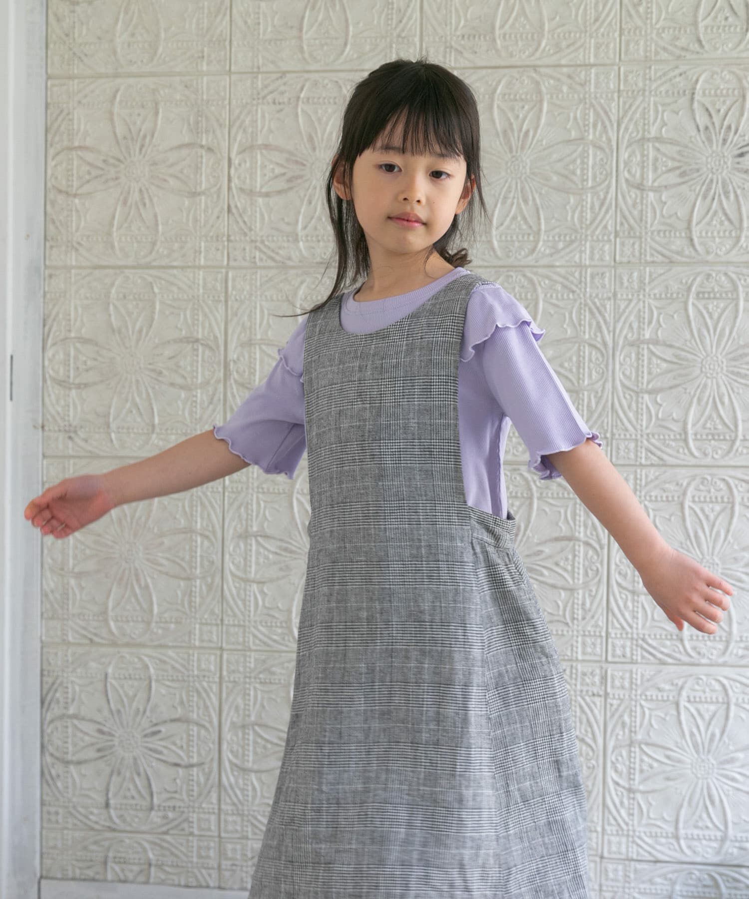 URBAN RESEARCH DOORS「『親子リンク』リネンレーヨンジャンパースカート(KIDS)」|ワンピース|