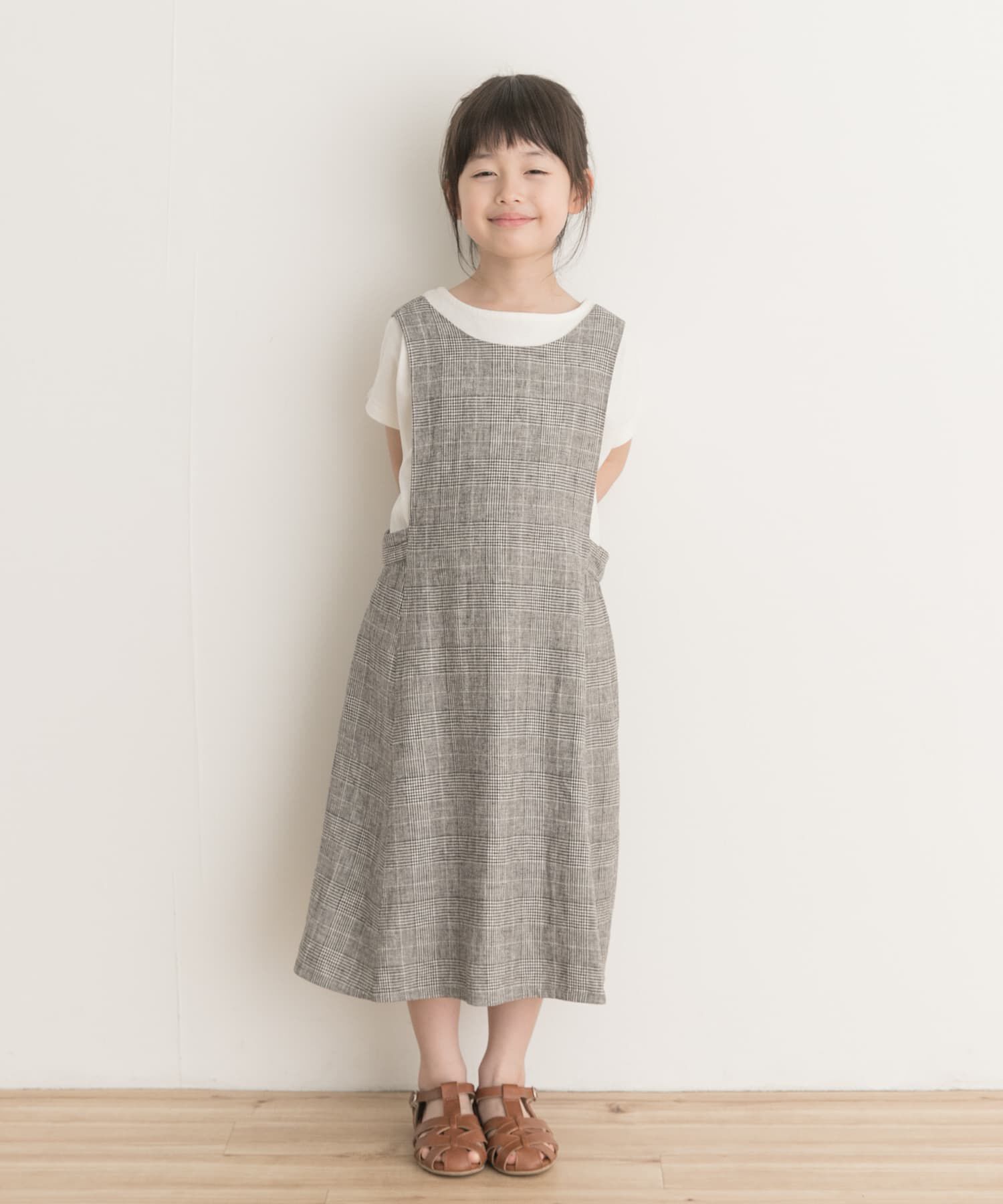 URBAN RESEARCH DOORS「『親子リンク』リネンレーヨンジャンパースカート(KIDS)」|ワンピース|